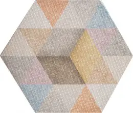 Плитка напольная Атем 346х400 Hexagon R Rain Mix Color 