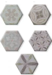 Плитка напольная Атем 100x115  Hexagon Nolida Mix GRC