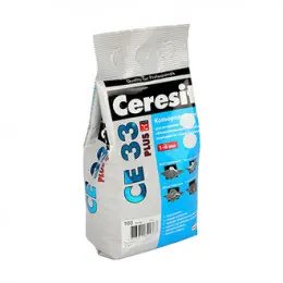 Затирка CERESIT CE-33 PLUS 100 белый до 6 мм, 2 кг