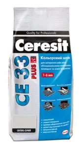 Затирка CERESIT CE-33 PLUS 110 светло-серый до 6 мм, 2 кг