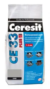 Затирка CERESIT CE-33 PLUS 114 серый до 6 мм, 2 кг