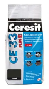 Затирка CERESIT CE-33 PLUS 117 чёрный до 6 мм, 2 кг