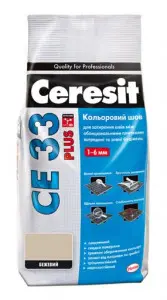 Затирка CERESIT CE-33 PLUS 123 бежевый до 6 мм, 2 кг