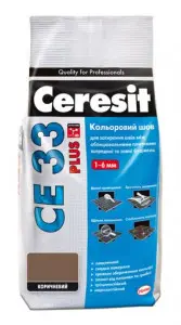 Затирка CERESIT CE-33 PLUS 130 коричневый до 6 мм, 2 кг