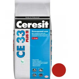 Затирка CERESIT CE-33 PLUS 136 красный до 6 мм, 2 кг