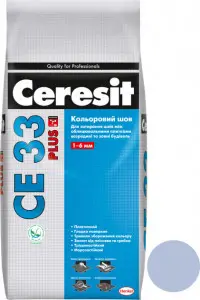 Затирка CERESIT CE-33 PLUS 180 светло-голубой до 6 мм, 2 кг