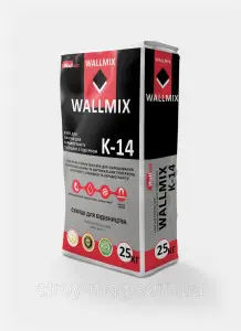 Клей для керамограніту та теплих підлог Wallmix К-14, 25 кг 
