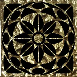 Вставка для підлоги Grand Kerama 66х66х8 Тако Леано золото рифл