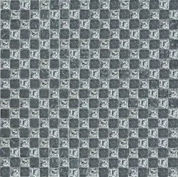 Мозаїка Grand Kerama  шахматка рельєфна платина - рельєфний сірий (15x15x6),647
