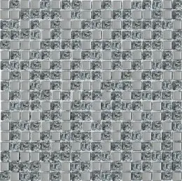 Мозаїка Grand Kerama  мікс платина-платина рельєфна (15x15x6),1078