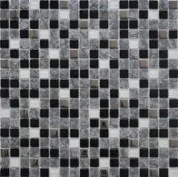 Мозаїка Grand Kerama  мікс Ice чорна (15x15x6), 2201