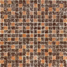 Мозаїка Grand Kerama  мікс коричневий колотий-бежевий колотий (15х15х6), 451