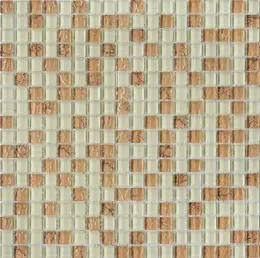 Мозаїка Grand Kerama  мікс пряжене молоко-камінь (15х15х6), 583 