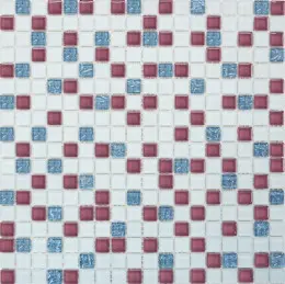 Мозаїка Grand Kerama  мікс рожевий-білий-сірий (15х15х6), 581