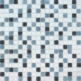 Мозаїка Grand Kerama  мікс чорний-сірий-білий (15х15х6), 579