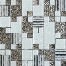 Мозаїка Grand Kerama  мікс СМУГИ біла  (3x23x6, 48x4x6), 2167