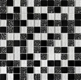 Мозаїка Grand Kerama мікс чорний ромб (23х23х6), 2251